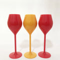 Trendy Rich Coupe Yellow Acrylic Champagne Poolside Glasses Flutes