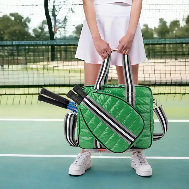 Large Capacity Custom Pickleball Paddle Bag Sport Gym Duffel Backpack Crossbody Puffer Quilted Pickle Ball Padel Bag for Tennis