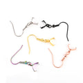 Silver Pendant Clasp Earring Hooks Fish Hook Ear Wires with Pinch Bails Earplugs for Jewelry Making Earring Parts