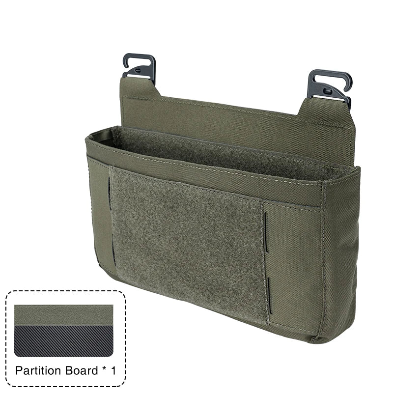 IDOGEAR New Tactical FCPC FCSK FERRO Style Front Panel Bag Hunting DOPE Front Flap Pouch for Tactical Vest Chest Rig