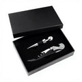 Free Sample Personalize Waiters Red Wine Stopper and Cork Screw Opener 2Pcs Gift Box Set Stainless Steel Bar Accessories Wine
