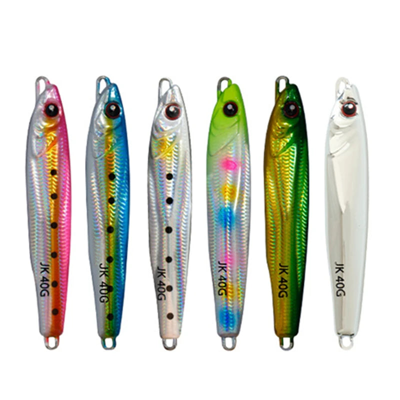 2025 Hot Metal Jigging Lure Luminous Lead Fish 20g 30g 40g 60g JIG Bait Slow Sinking Hard Bait