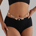 Bohemian Summer Beach Waist Chain Sea Animal Belly Chain  Pearl Starfish Seashell Waist Bikini Chain for Women