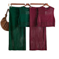 Europe and the United States New Women's Summer Short Vest Top Two-piece Set Split Buttock Wrap Skirt