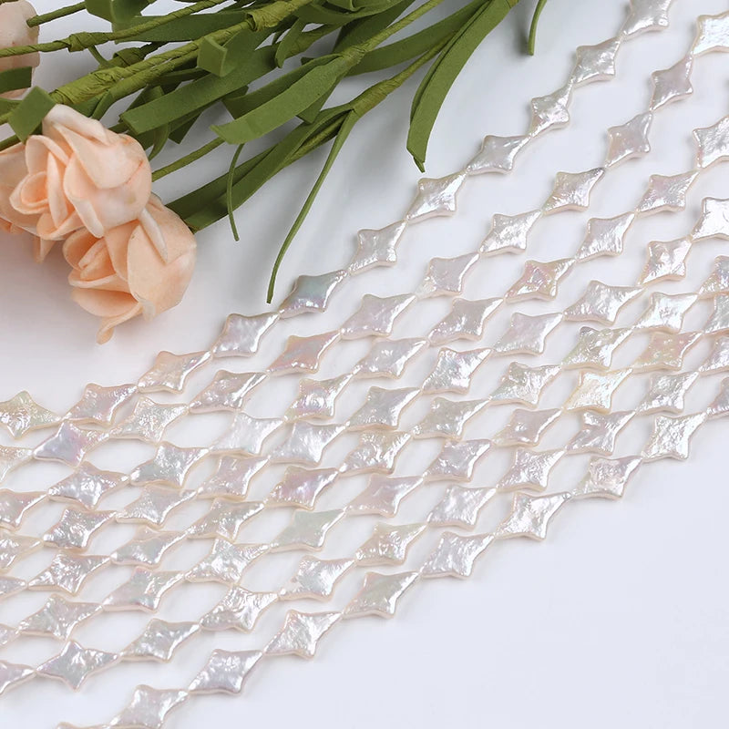 Zhuji Wholesale Natural White Star Freshwater Pearls 8-10mm Irregular Loose Pearls for Jewelry Making
