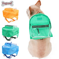 Pet carrier bag Dog harness no pull Dog Backpack Harness With Leash Dog Poop Bag Dispenser Pet Self Carrier Adjustable Travel Hiking Walking Harness Backpack