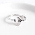 925 Sterling Silver Zircon Diamond Index Finger Ring Opening Adjustable Size Women Girls Mermaid Whale Tail Fish Tail Ring