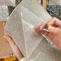 24*40cm Self-Adhesive Rhinestone Trim Crystal Diamond Sheet for Bag Garment Shoe Craft DIY Decoration
