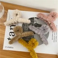 B.PHNE Garra De Pelo Custom Winter Hair Clutchers Plush Furry Plastic Hair Claw Clips for Girls