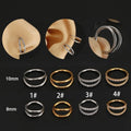 Gaby Stainless Steel Nose Ring Hoop Septum Clicker with Crystal Helix Ear Piercing Waterproof Nose Rings Piercing Jewelry