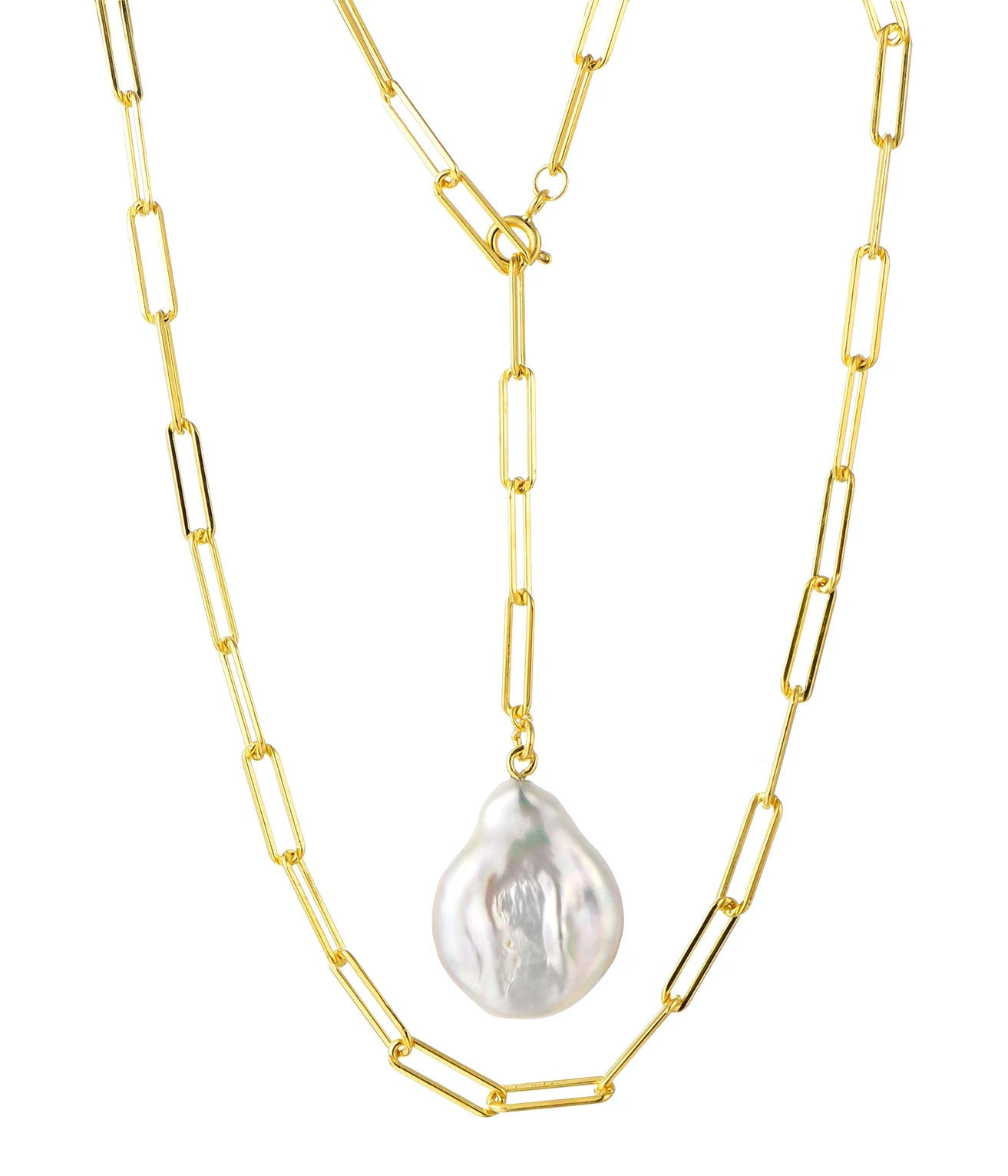 Wholesale Irregular Fresh Water Pearl Necklace Ladies Charm Pendants Fine Jewellery Chain Gold 925 Sterling Silver Necklaces