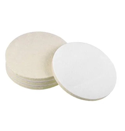5 Inch Wool Felt Polishing Pad Buffing Wheels Polish PadFlocking Hook & Loop Back for Random Orbital Sander