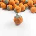 Hot Sale Persimmon Shape Diy Materials Baby Crochet Products Cartoon Key Chain Pendant Fruits Vegetables Crochet Toys