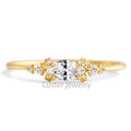 Luster Jewellery 10/14/18k Small Moissanite Women Engagement Ring Gold