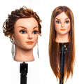 Wholesale Stock Human Hair Training Head PVC Hairstyle Design Teaching Head Mannequin Synthetic Training Heads