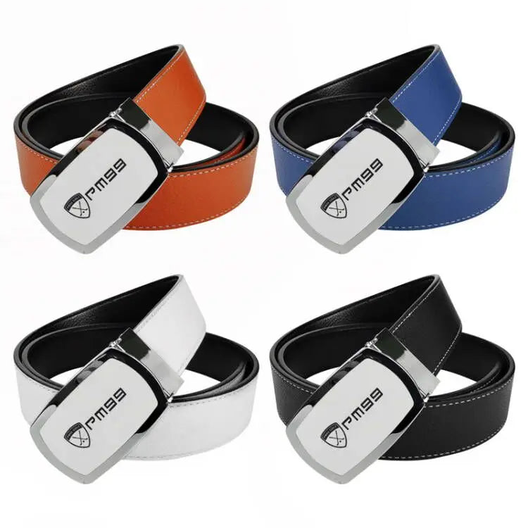 High-quality Wholesale Genuine Leather Belt Antique Iron Buckles Men's Automatic Style  Custom Design Golf Belts Men