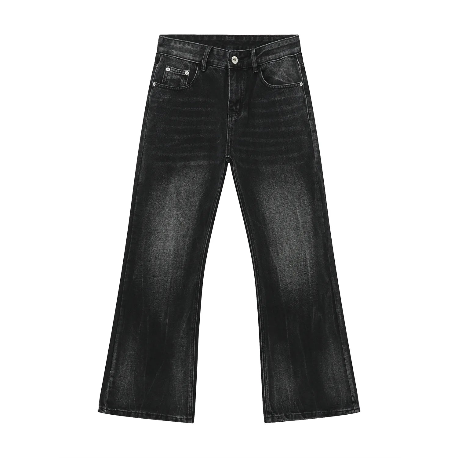 New Korean Version Loose Straight Leg Micro Flared Jeans Men's American Retro Trendy Casual Pants