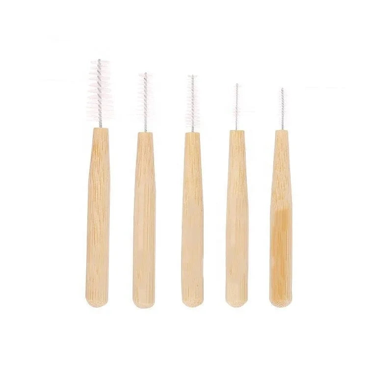 OEM Eco-Friendly Oral Care Dental Product Private Brand Biodegradable Disposable Interdental Brushes Bamboo Material