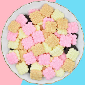 Simulation Cookie Resin FLatback Cabochon for Diy Miniature Food Charms Cream Glue Accessories Refrigerator Decoration