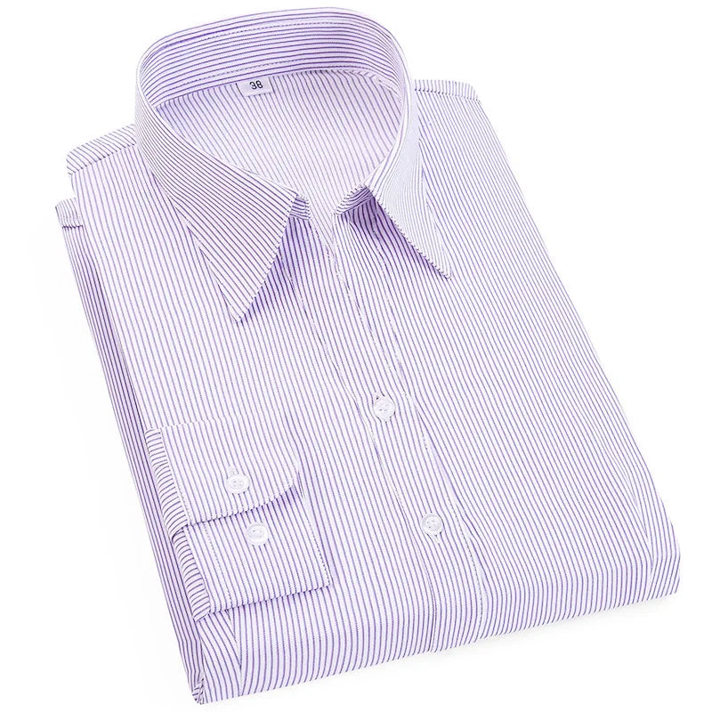 Leesourcing Wholesale Cotton Anti-Static Waterproof Three-proof Fabric Solid Long Sleeve Men's Dress Shirts