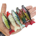 Soft Multi Jointed Lead Fish Lure 90mm 18g 8 Segmented Soft Fishing Lures Luminous Plastic Jig Head Lure Vivid Swim Pesca
