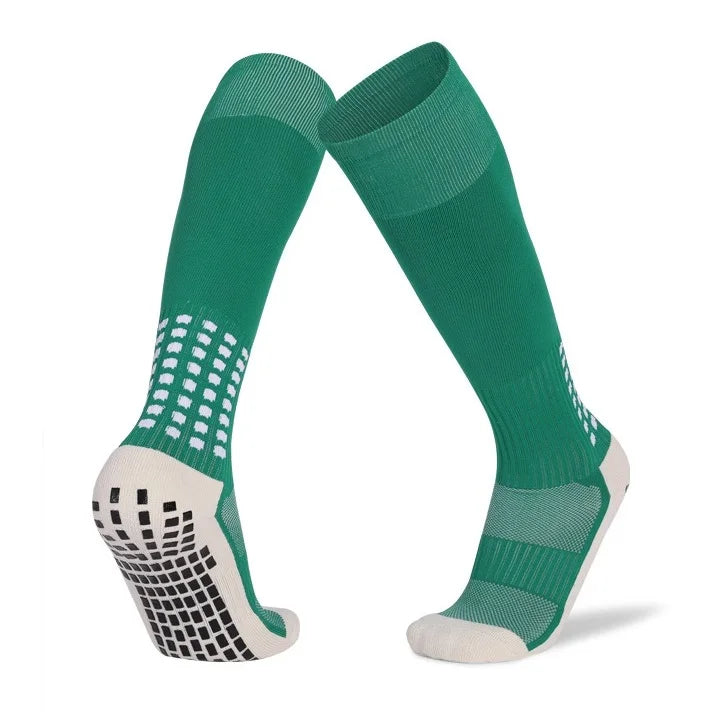 Compression Long Football Antislip Soccer Grip Sports Socks Men Anti Slip Long Grip Socks Maroon Sports Socks for Kids