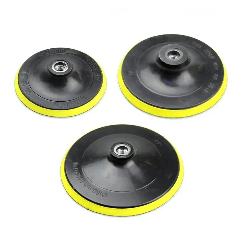 PMS 5"  M10/M14/M16 Plastic Foam Hook and Loop Polishing Backer Pad Holder Polishing Pads Back Pad
