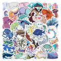 50Pcs Sea Ocean Animal Marine Life Graffiti Sticker for Waterproof Vinyl Cartoon Cute Kawaii Die Cut Washi Stickers