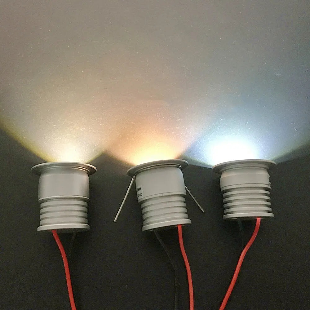 1W 12V Mini LED Spotlight  Ceiling  Lighting Indoor Corridor Stair Lamps Kitchen Lights 25mm Recessed Downlight