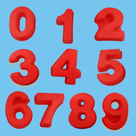 10 Inch Large Serial Candle Birthday Arabic Number Resin Silicone Mold for Fondant Cakes Chocolate Biscuit Pastry Decorations