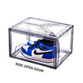 2026 Factory Wholesale Side Open Acrylic Sneaker Display Case  Magnetic Closure Stackable Shoe Storage Box for Sneaker