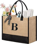 Custom Fashion Shopping Grocery Beach Sports Yoga Party Gift Ladies Jute Tote Bag Black Burlap Beach Bag