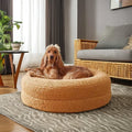 Luxury Classic Brown Orthopedic Pet Sofa Bed with Removable Cover Solid Pattern Winter Fashion Cartoon Memory Foam for Dogs