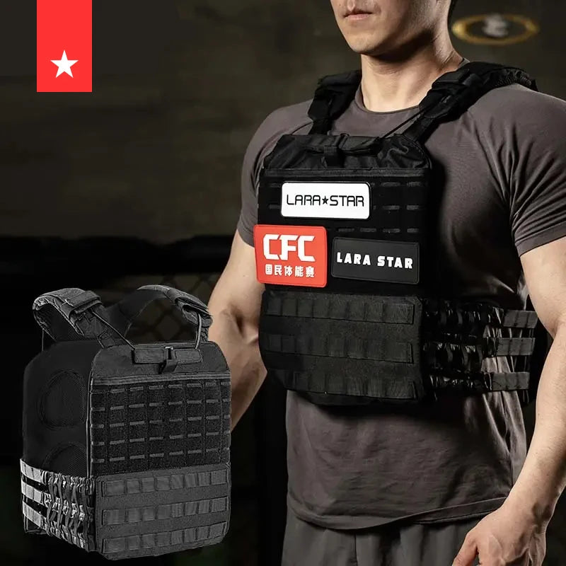 LS1177 Training Sports Weight Bearing Steel Plate Carrier Workout Tactical Weight Vest