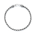 Hot Selling Vintage Twist Braided Couple Bangles Fashion Jewellery 925 Sterling Silver Bracelets for Men/Women Anniversary Gifts