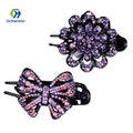 Wholesale Black All Match Hair Claw Accessories Elegant Style Colorful Crystal Rhinestone Spring Banana Hair Clips for Women