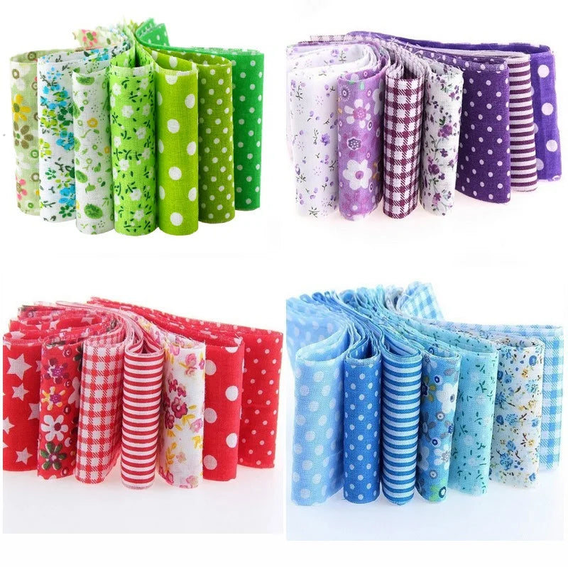 7pcs 10*100cm Precut Floral Cotton Fabric Strips Sewing DIY Crafts Patchwork Jelly Rolls for Home Decor Crafts