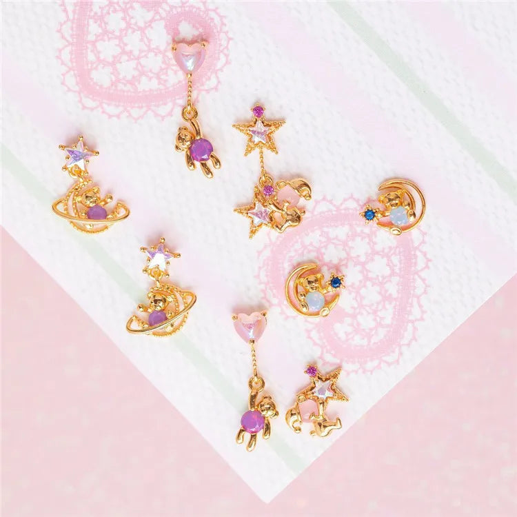 SP Wholesale Mixed Designer Inspired Latest Earnings Women Cute Korean Zirconia Jewelry Gummy Bear Earring