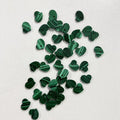 Flat Heart Cut 10x10x2mm Natural Green Malachite Stone with Hole for Earring Jewelry