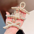 Garra De Pelo De Perla Pearl Crown Flower Hair Claw Bling Crystal Rhinestone Butterfly Hair Claw Clips for Women