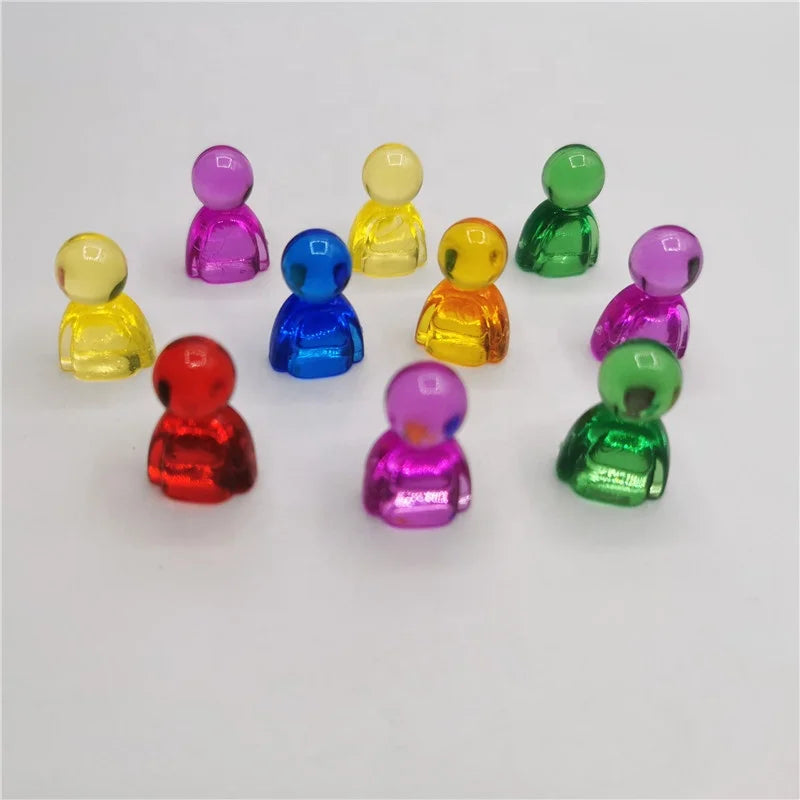 Deskjoy 8 Colors Transparent Little Man Figurine Cute Desktop Ornament Abstract Human Statue Home Decor Mini Crystal Craft Gift