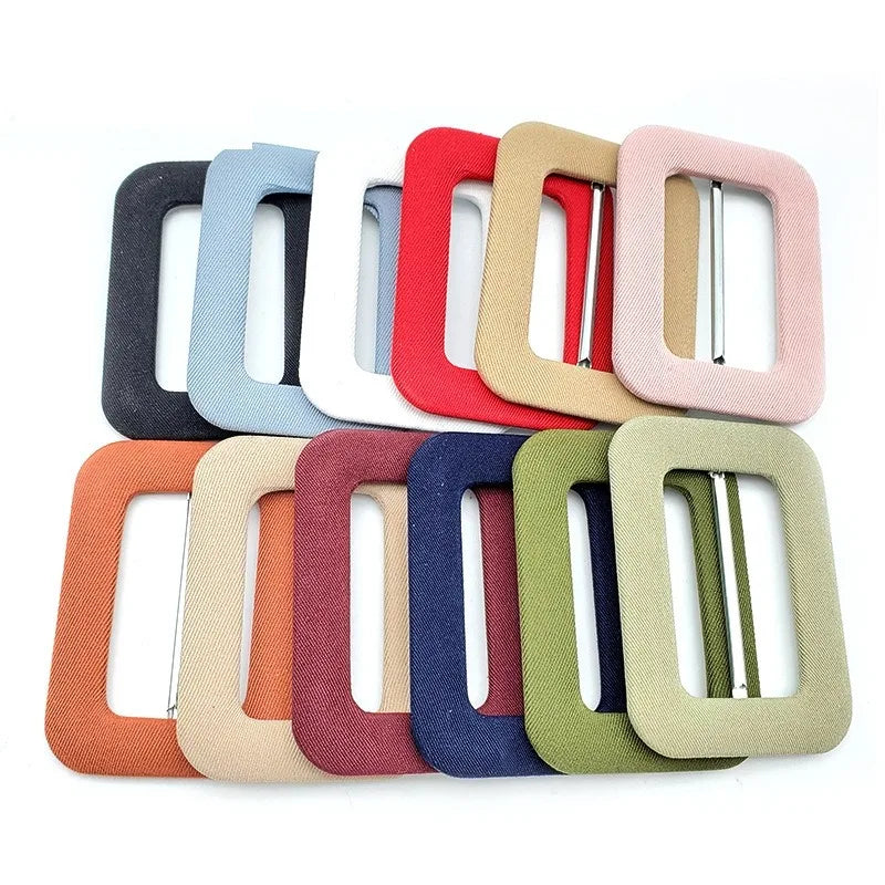 OEM Service Men's Custom Metal Fabric Covered Belt Buckles 3.5cm/4.5cm/5cm With/without Pin