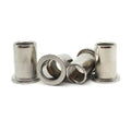 304 316 Stainless Steel M12 Threaded Insert Open End Knurled Flat Head Rivet Nut