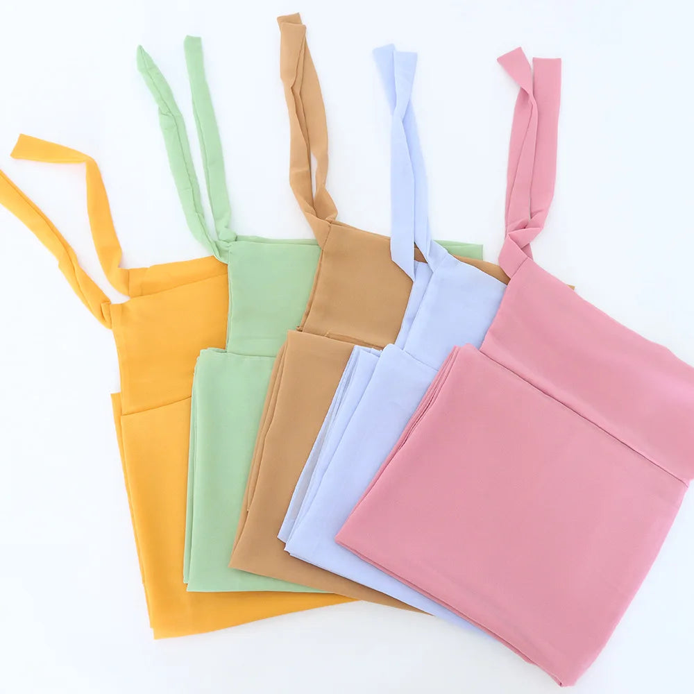 Malaysian Women Tudung Poncho Cotton Jersey Scarf Hijab With Tie String Easy to Wear