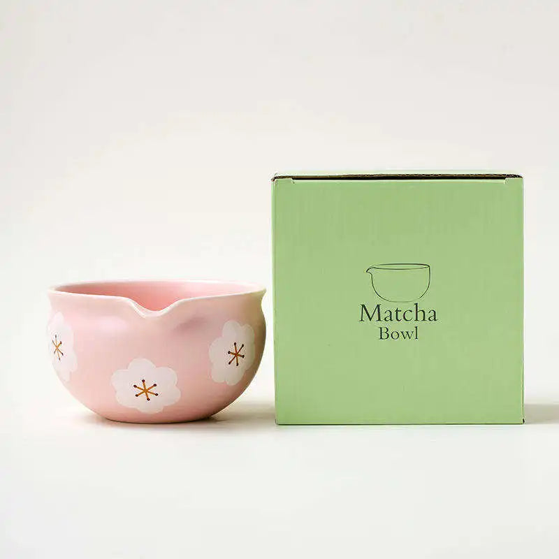Hot Selling Traditional Japanese Matcha Tea Set 2-Piece Porcelain Bowl and Spoon with Whisk Custom Logo Colorful Packaging
