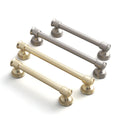 Oukali Modern Kitchen Cabinet Pulls & Drawer Handles Zinc Gold Nightstands with Furniture Hardware Usage for Dresser & Bedroom