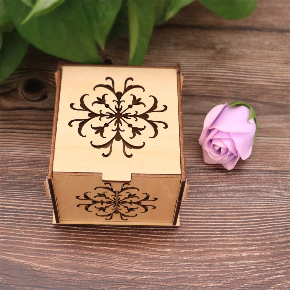 Factory Custom logo Personalized Storage Wooden Box Wedding Gift Box Wedding Supplies