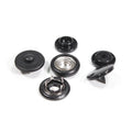OEM Decorative Accessories logo Design Round Press Button Custom Metal Matte Black Snap Button for DIY Crafting Handmade Purses