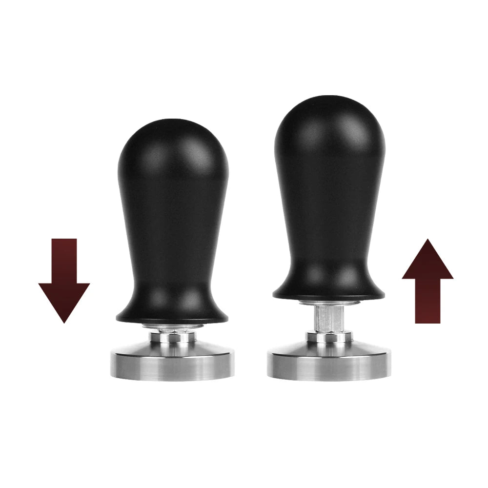 Customizable Coffee Accessories Barista Standard Espresso Coffee Tamper 304 Stainless Steel Base Spring Coffee Tamper MegaBDM