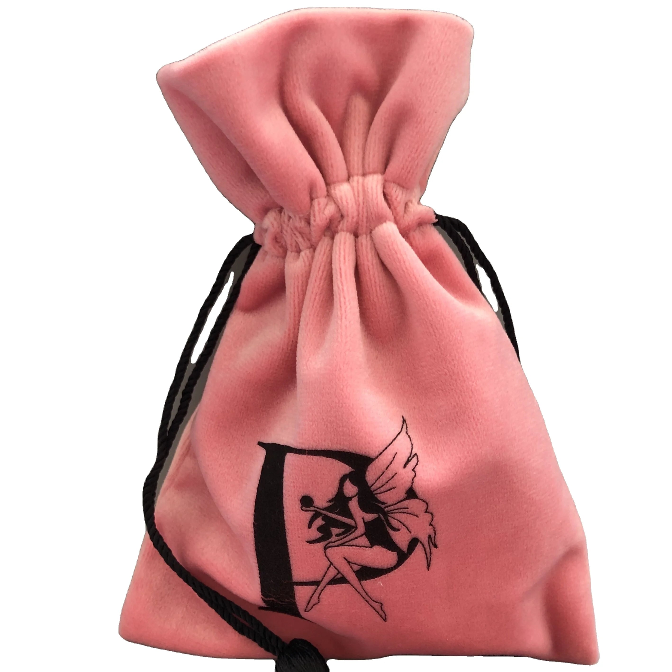 Wholesale Personalized Colorful Velvet Drawstring Bag With Printing Logo Small Jewelry Packing Bag
